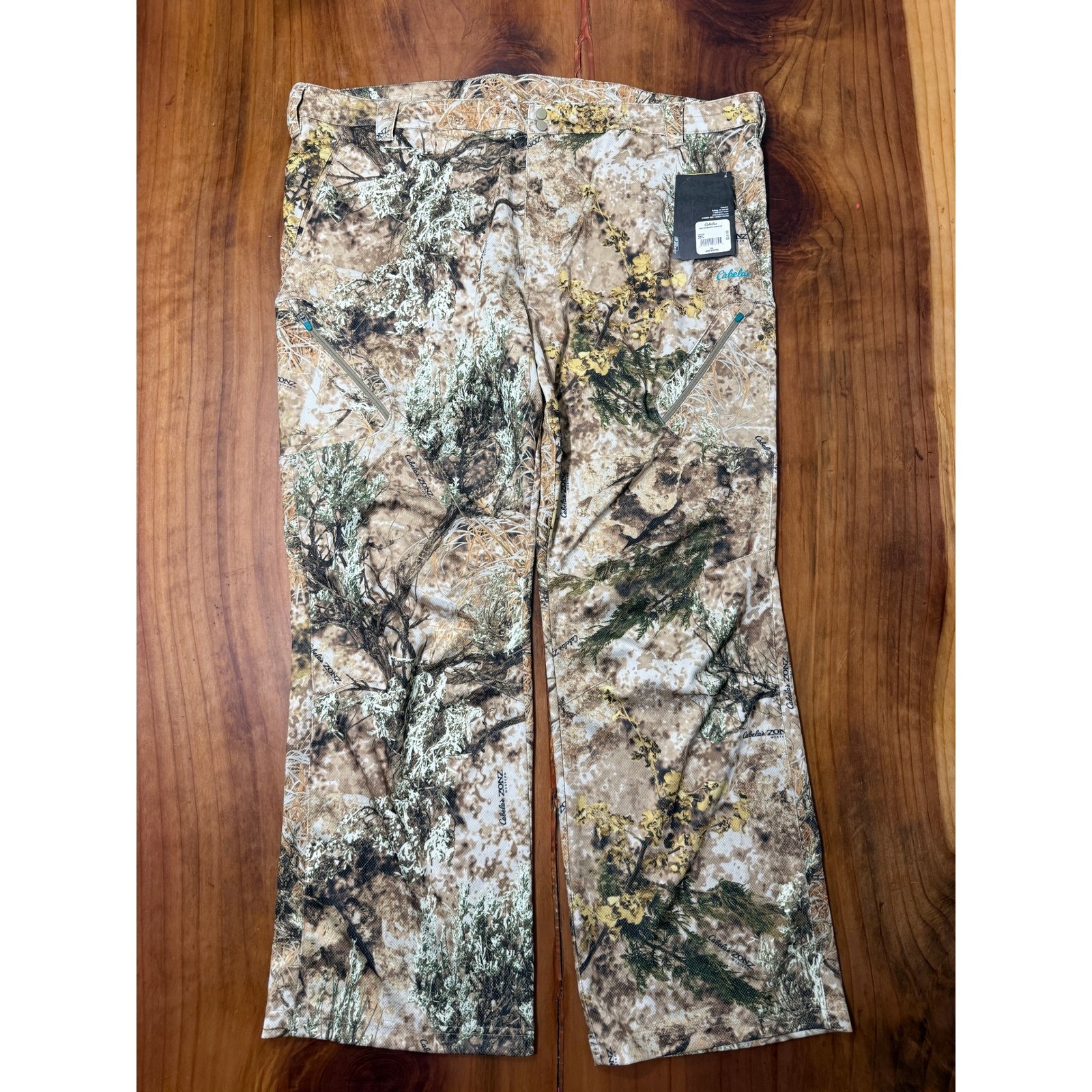 New Cabelas Mens Pants 2xl X 34 Hiking Outdoor Hunting Camo 4most Lightweight N7